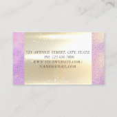 Elegant modern Glamorouse Gold Holographic Lotus Visitekaartje (Achterkant)