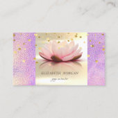 Elegant modern Glamorouse Gold Holographic Lotus Visitekaartje (Voorkant)