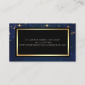 Elegant Modern Glamorouse Stars Blue Dress Visitekaartje (Achterkant)