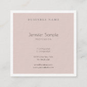 Elegant Modern Glamour Design Luxe Sjabloon Vierkante Visitekaartje (Achterkant)