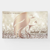 Elegant modern Glamoureus Glitter Face Silhouette Spandoek (Horizontaal)