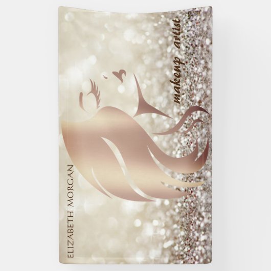 Elegant modern Glamoureus Glitter Face Silhouette Spandoek (Verticaal)