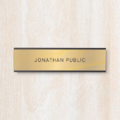 Elegant Modern Glamoureuze Gold Sjabloon Trendy Deurbordje (Voorkant)