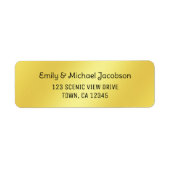 Elegant modern glanzend gouden label voor koppels (Voorkant)