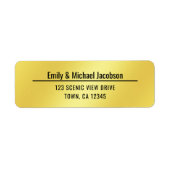 Elegant modern glanzend gouden label voor koppels (Voorkant)