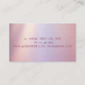 Elegant modern glimmend, glitter lips, Lashes Opal Visitekaartje (Achterkant)