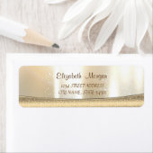 Elegant, modern, glimmend, gouden adreslabel etiket (Insitu)