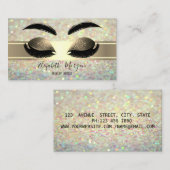 Elegant Modern Glitter Bokeh, Glitter Faux Lashes Visitekaartje (Voorkant / Achterkant)