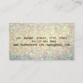 Elegant Modern Glitter Bokeh, Glitter Faux Lashes Visitekaartje (Achterkant)