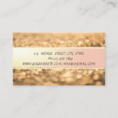 Elegant Modern Glitter Bokeh, Pearls Visitekaartje (Achterkant)