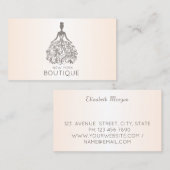 Elegant Modern Glitter Dress Visitekaartje (Voorkant / Achterkant)