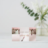 Elegant modern glitter druppels, lipstick, Makeup Visitekaartje (Staand voorkant)