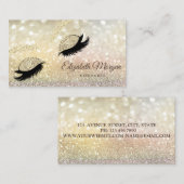 Elegant Modern Glitter Faux Lashes Bokeh Visitekaartje (Voorkant / Achterkant)