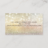 Elegant Modern Glitter Faux Lashes Bokeh Visitekaartje (Achterkant)