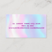 Elegant modern Glitter Faux Lashes Holographic Visitekaartje (Achterkant)