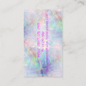 Elegant Modern Glitter, Faux Lashes Opal Visitekaartje (Achterkant)