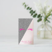 Elegant Modern Glitter, Faux Lashes Visitekaartje (Staand voorkant)
