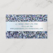 Elegant Modern Glitter, Faux Lashes Visitekaartje (Achterkant)
