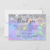 Elegant modern Glitter Funeral Food Hartelijk dank Bedankkaart (Voorkant)