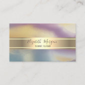 Elegant modern glitter, Gold Stripe Colorful Visitekaartje (Voorkant)