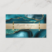 Elegant Modern Glitter, Goud Lijst Smaragd Groen Visitekaartje (Voorkant)