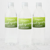 Elegant Modern Glitter Grand Opening Jubileum Waterfles Etiket (Flessen)