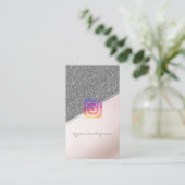 Elegant Modern Glitter, instagram Social Media Visitekaartje (Staand voorkant)