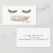 Elegant Modern, Glitter Lashes, Penseelstreek Visitekaartje (Voorkant / Achterkant)