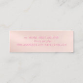 Elegant Modern, Glitter Lips Mini Visitekaartje (Achterkant)