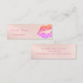 Elegant Modern, Glitter Lips Mini Visitekaartje (Voorkant / Achterkant)