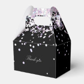 Elegant Modern Glitter Silber Vrijgezellenfeest Bedankdoosjes (Achterkant)