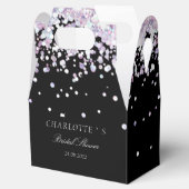 Elegant Modern Glitter Silber Vrijgezellenfeest Bedankdoosjes (Geopend)