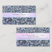 Elegant modern glitter, Sparkles, Stripe Visitekaartje (Voorkant / Achterkant)