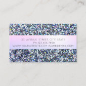 Elegant modern glitter, Sparkles, Stripe Visitekaartje (Achterkant)