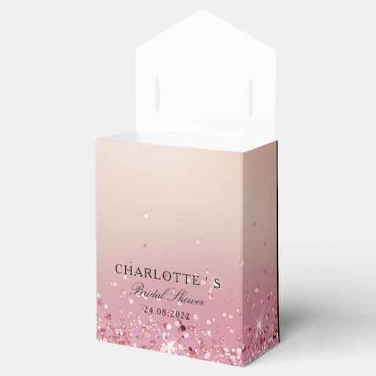 Elegant Modern Glitter Vrijgezellenfeest Geschenks Bedankdoosjes (Geopend)