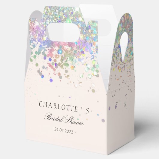 Elegant Modern Glitter Vrijgezellenfeest Geschenks Bedankdoosjes (Geopend)