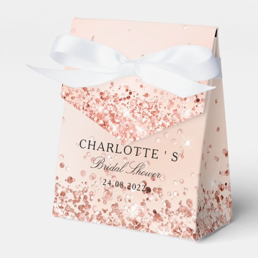 Elegant Modern Glitter Vrijgezellenfeest Geschenks Bedankdoosjes (Voorkant Zijde)