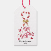 Elegant Modern Glitter Vrolijk Kerstfeest Snoep Cadeaulabel (Voorkant)
