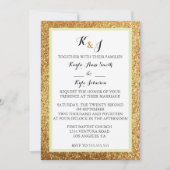 Elegant Modern Glitter Wedding Uitnodiging (Voorkant)