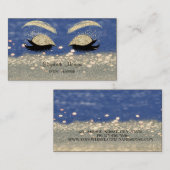 Elegant Modern Glittery Bokeh, Faux Lashes Visitekaartje (Voorkant / Achterkant)