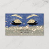 Elegant Modern Glittery Bokeh, Faux Lashes Visitekaartje (Voorkant)