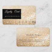 Elegant Modern Glittery Bokeh Loyalty-kaart Klantenkaartje (Voorkant / Achterkant)