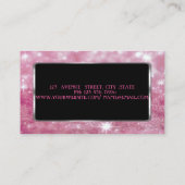 Elegant modern Glittery Bokeh, zwart Lijst Visitekaartje (Achterkant)