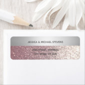 Elegant modern glittery Silver stripe Etiket (Insitu)