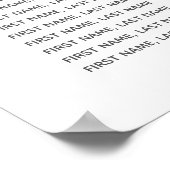 Elegant modern glittery Silver stripe Poster (Hoek)