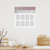 Elegant modern glittery Silver stripe Poster (Keuken)