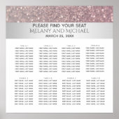 Elegant modern glittery Silver stripe Poster (Voorkant)