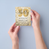 Elegant modern Gold 30th Birthday Party Invite Flyer (Hand)