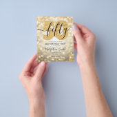 Elegant modern Gold 50e verjaardag van de uitnodig Flyer (Hand)