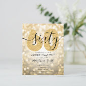 Elegant modern Gold 60e verjaardag (Staand voorkant)